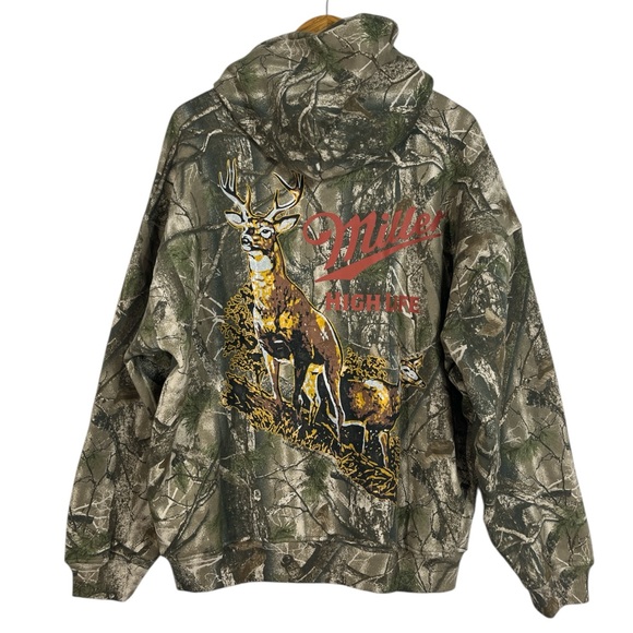 NWT Abercrombie & Fitch Miller High Life Graphic Popover Hoodie size Large - Picture 8 of 9